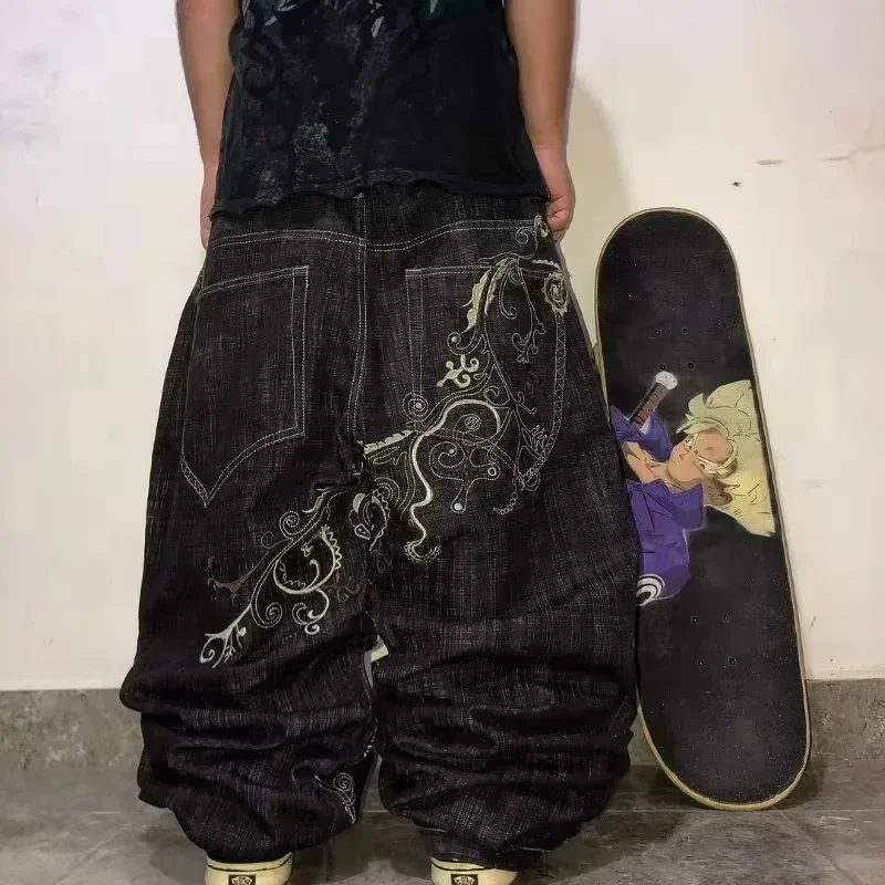 Zeusesim Street Y2K New Fashion Punk Clearance Spot Sale Straight Jeans Women Harajuku Casual Loose Oversized Wide-leg Pants Unisex Jeans