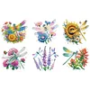 6PCS 2D Flat Dragonfly DIY Diamond Art Refrigerator Magnet Sticker for Decor
