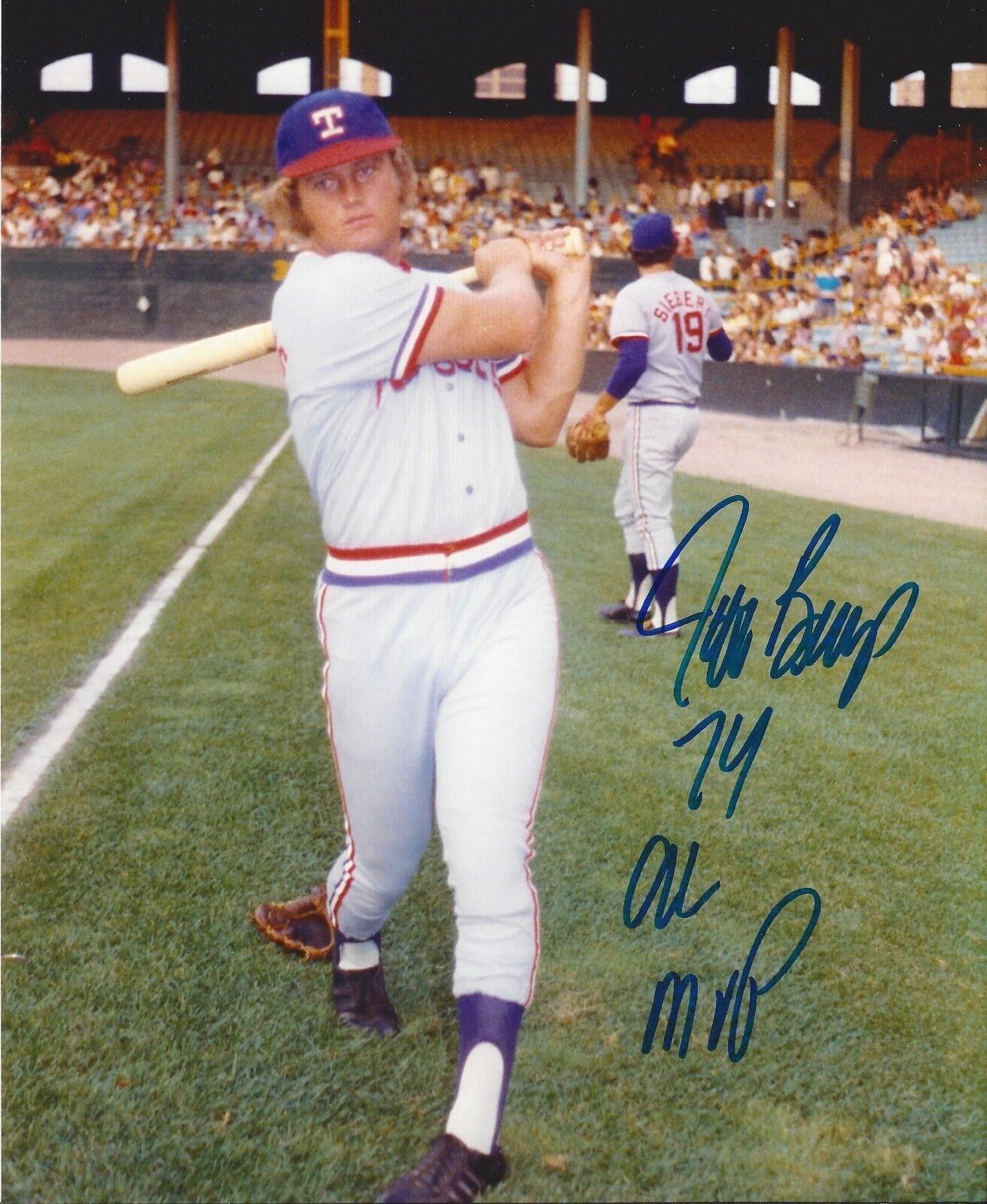 Jeff Burroughs autographed Rangers 8x10 In person #2 MVP 1974 Texas
