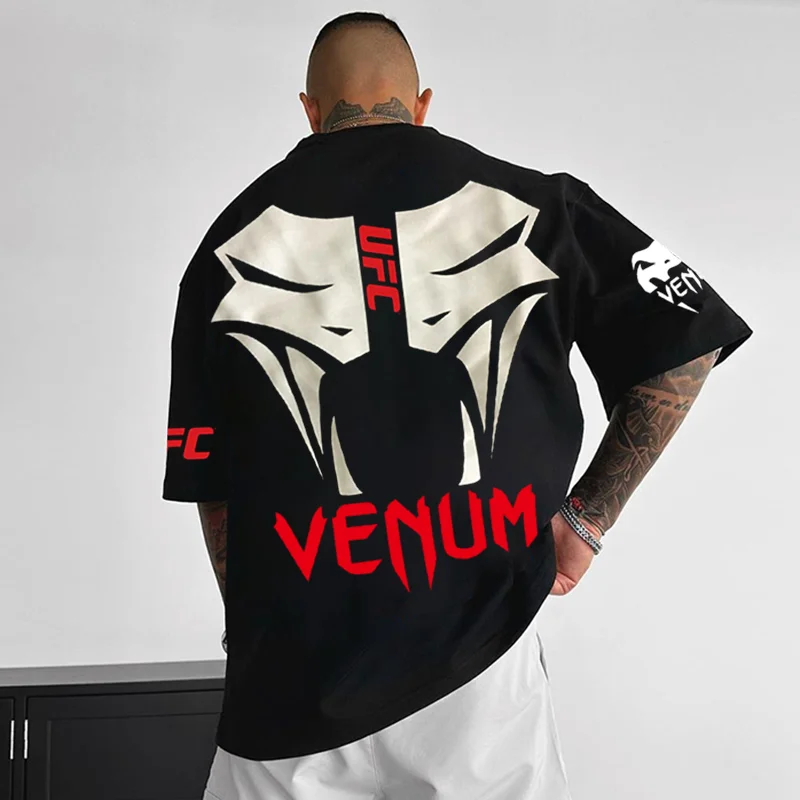Oversized Venum_ufc Printed Casual T-shirt-barclient