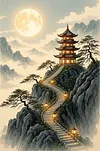 Luxury AB Velvet Diamond Painting Kit - Landscape
