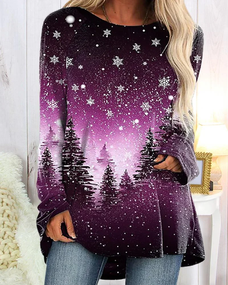 Casual Style Loose Crew Neck Top