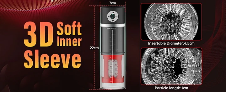 2 IN 1 Automatic 5*5 Sucking Vibrating Masturbator&Penis Pump