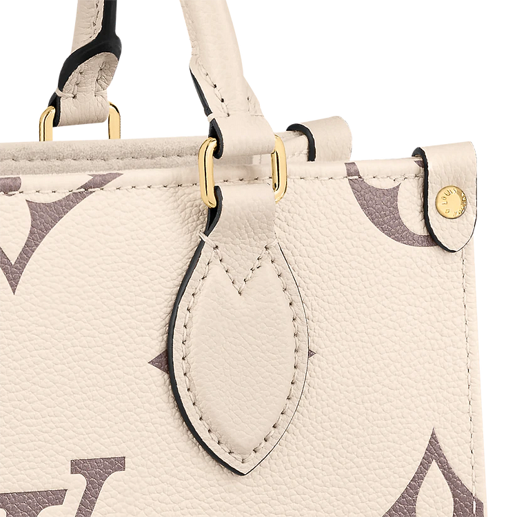 Louis Vuitton On the Go PM, Cream/Bois de Rose Pink Bicolor, New in Box