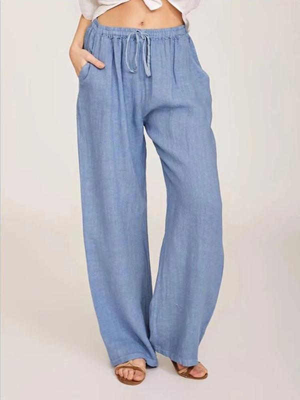 Rotimia Double Pockets Elastic Waist Cozy Pants