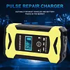 ABS Smart Battery Trickle Charger 12V 6A Automatic Smart Car Battery Charger with LCD Display Temperature Monitoring for Truck Motorcycle Boat SUV ATV and More