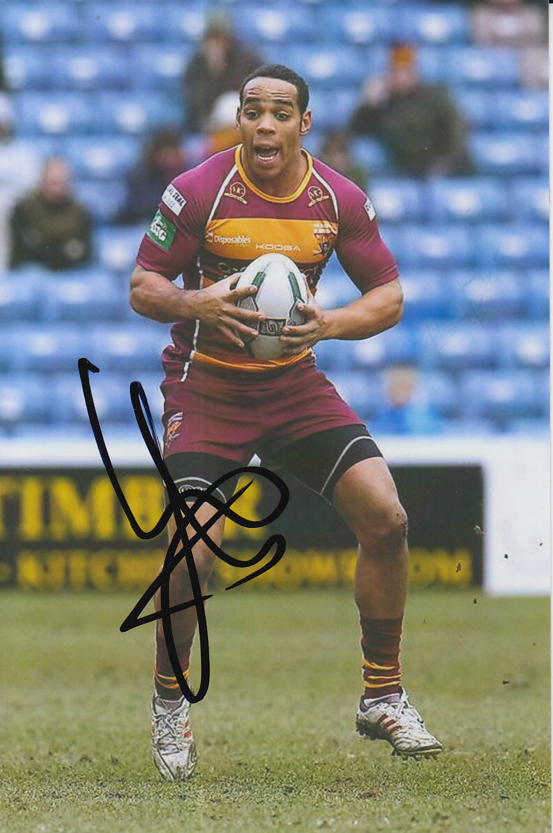 HUDDERSFIELD GIANTS HAND SIGNED LEROY CUDJOE 6X4 Photo Poster painting 1.