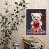 Diamond Painting -DIY Full Square Drill Heart Bear Letter D(35x45cm)