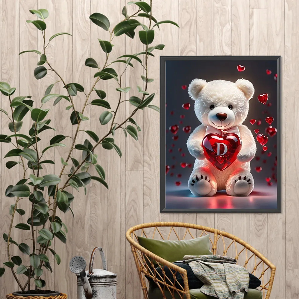Diamond Painting - Full Square Drill - Bear Love D(Canvas|35*45cm)