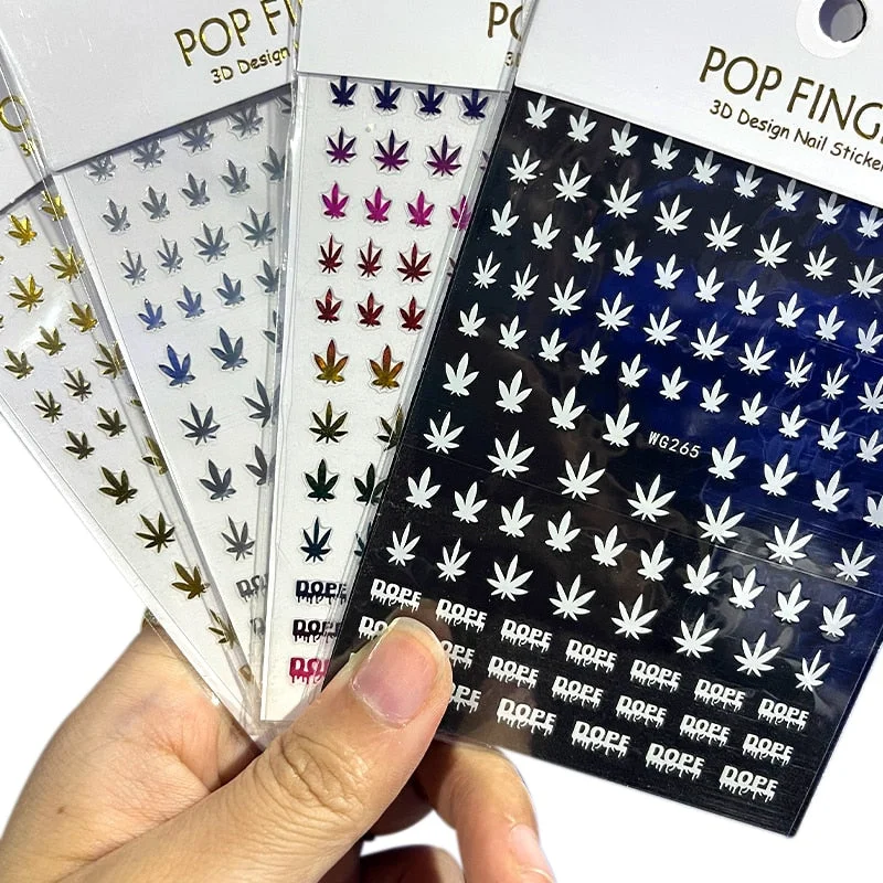 4PCS/Lot Pink Bule Butterfly Nail Stickers 3D Adhesive Transfer DIY Nail Art Decoration Manicure Salon Acrylic Tips Tool WG4365-Nail Inspo