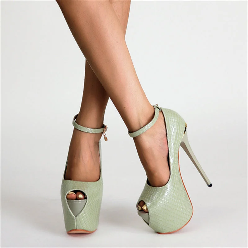 Women Sandals Open Toe Platform 17Cm Super High Buckle Pumps Nightclub Party Shoes Dancing Shoes