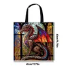 Colorful Dragon - 11CT DIY Stamped Cross Stitch Shopping Bag 40*40cm/15.75*15.75in