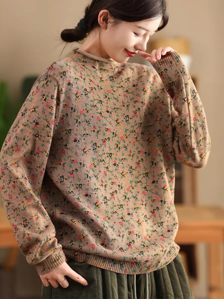 Chicfifth Sweater Women Winter Long Sleeve High Quality Autumn Vintage Top Knitted Cardigan