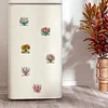 (US Only)6Pcs Spring DIY Diamond Painting Refrigerator Magnets Kit for Home Decoration
