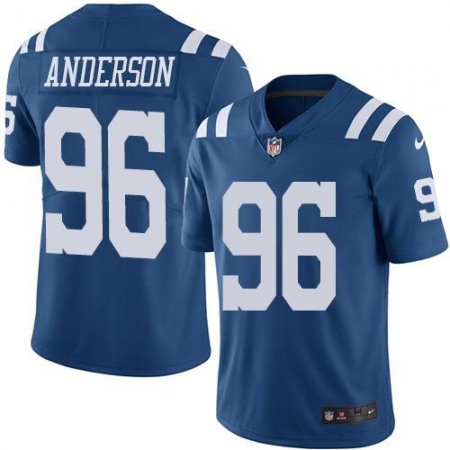 Colts #96 Henry Anderson Royal Blue Men's Stitched NFL Limited Rush Jersey