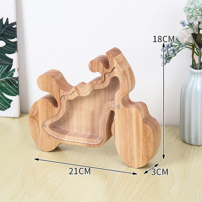 Piggy Bank Animal Wood Toys