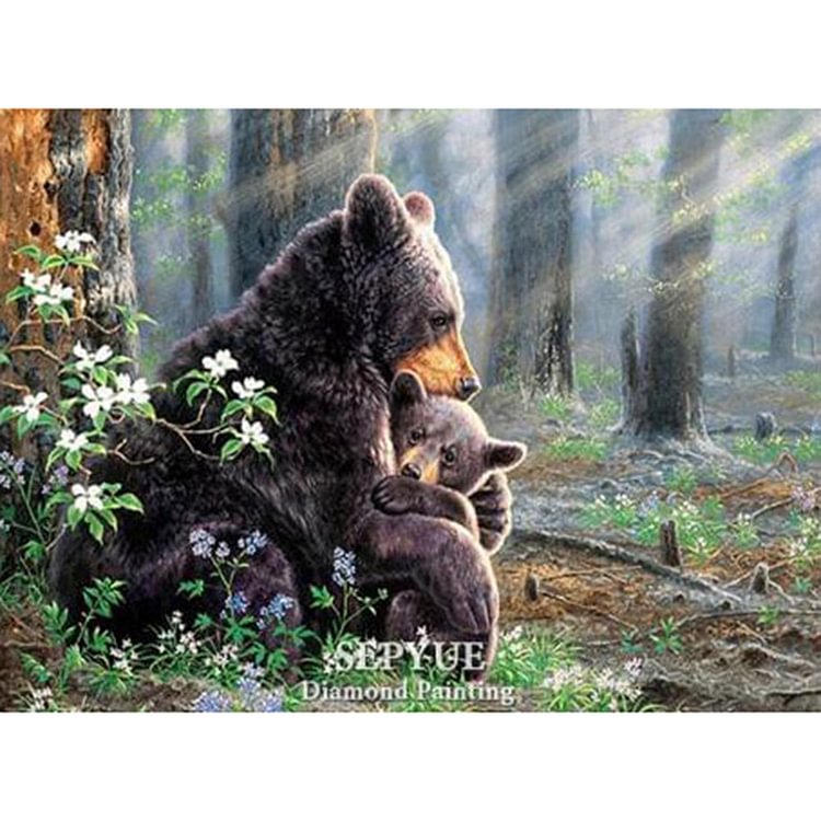 Bear   Diamond Painting-40*30CM