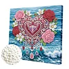 DIY Pearl Painting Love Rose with Frame for Home Wall Decor(25x25cm)