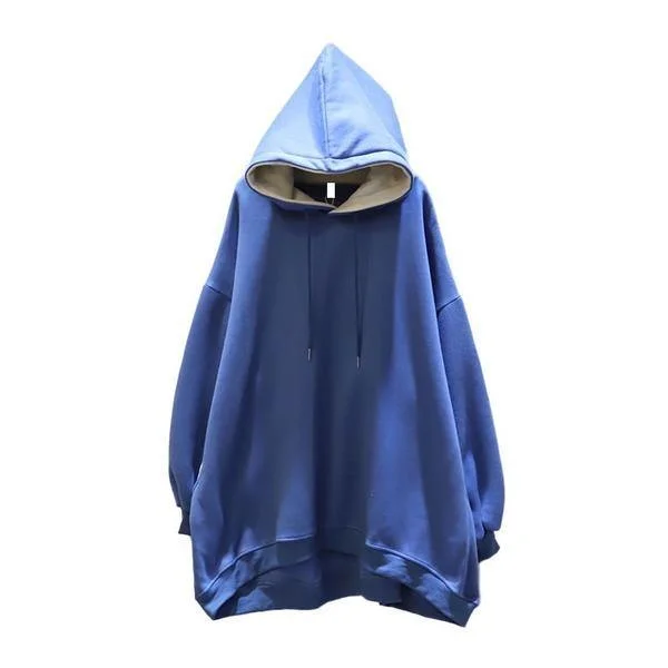 Patchwork Solid Hoodie Women  Fashion New Style Temperament All Match Hooded Collar Women Clothes