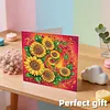 12pcs Sunflower Diamond Art Greeting Cards DIY 12 Pack with Envelopes