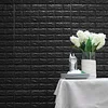 10 Pack | Black Foam Brick Peel And Stick 3D Wall Tile Panels - Covers 58sq.ft