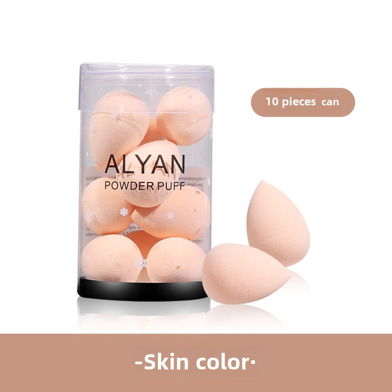 ALYAN Mini Beauty Egg Cylinder 10 Pack Soak Water Enlarged Wet And Dry Cosmetic Sponge Powder Puff Foundation BB