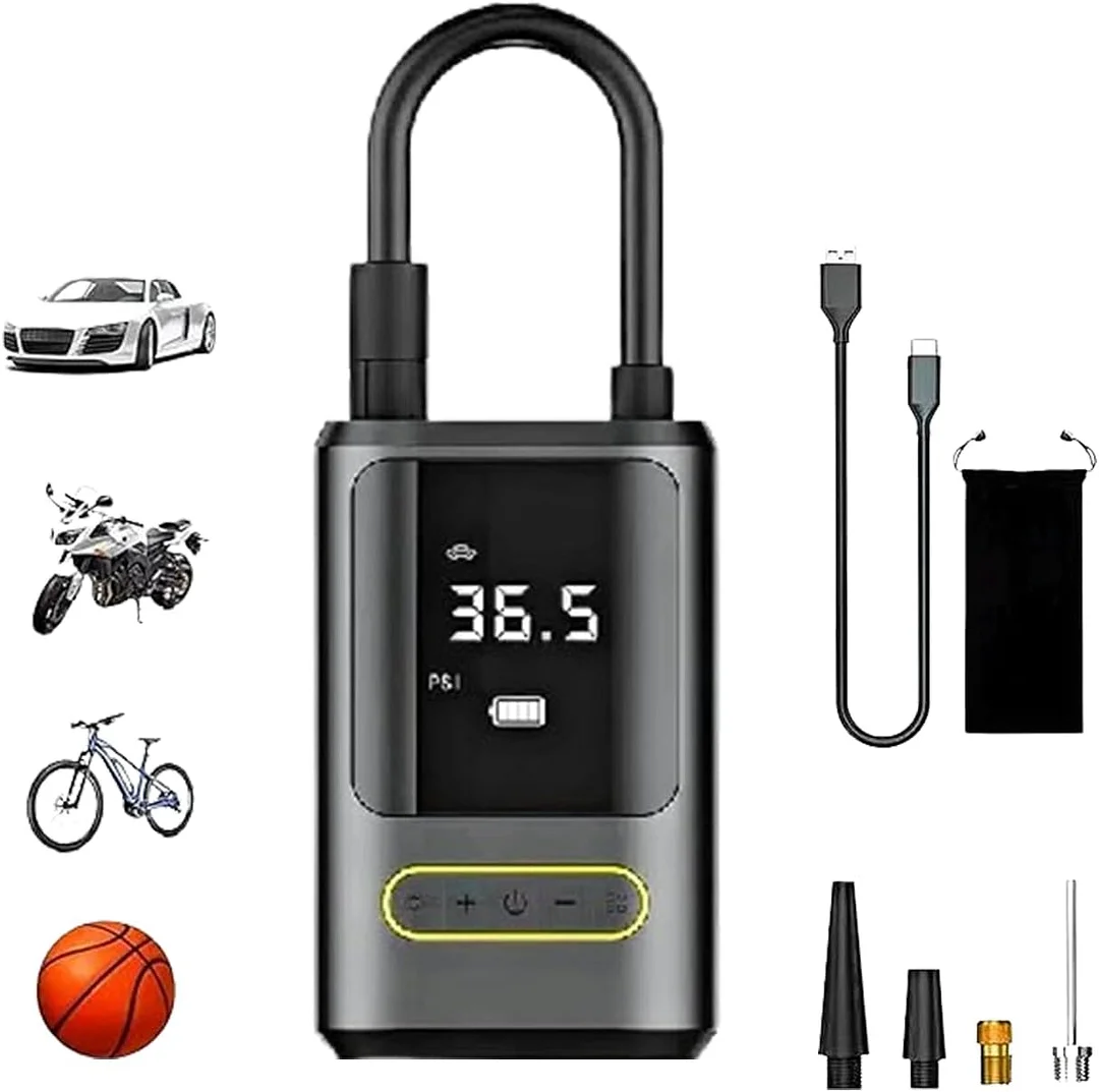 🍂HOT Sale- 40% OFF🍂Tire Inflator Portable Air Compressor 150PSI Air Pump for Car Tires with Digital Pressure Gauge