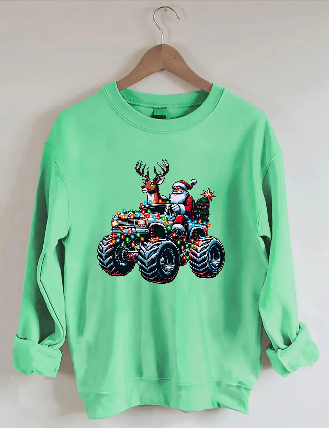 Monster Truck Christmas Sweatshirt