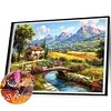 Paysage naturel-perceuse ronde peinture diamant-50*35cm