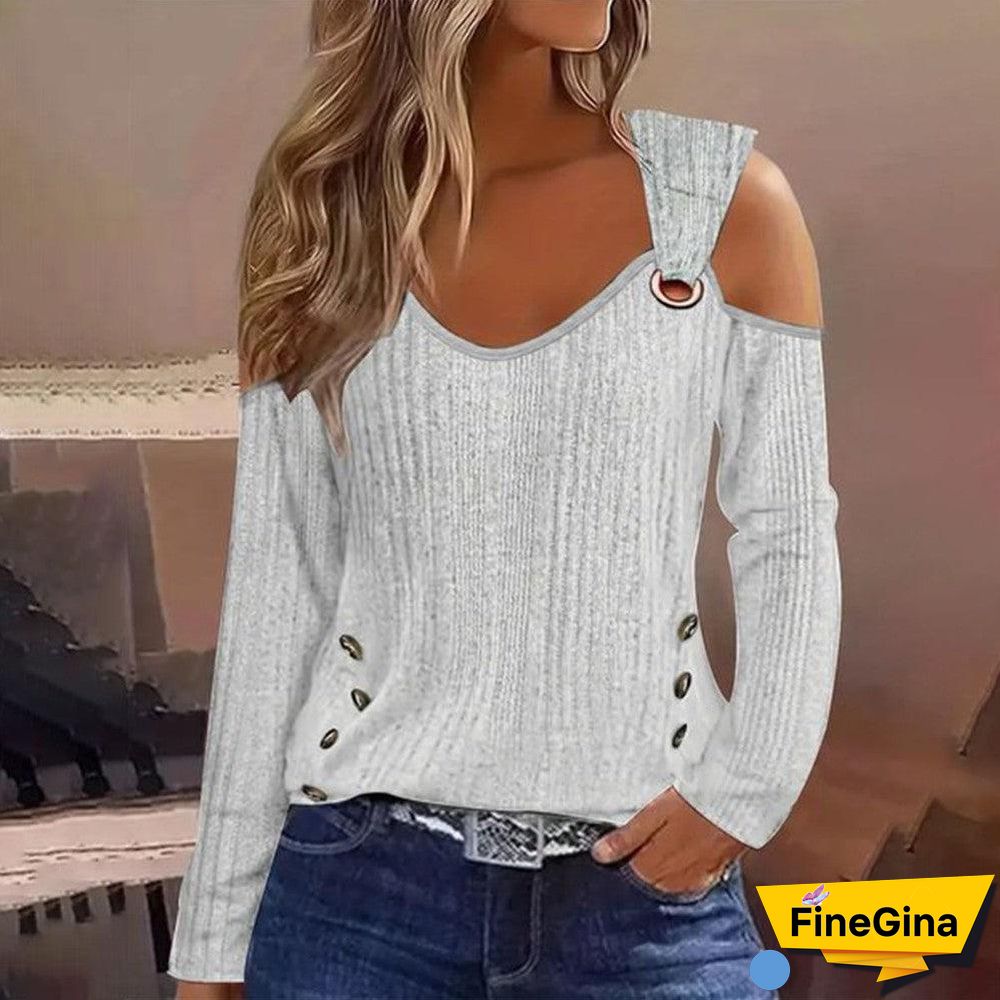 Chic Long Sleeve Plain Top