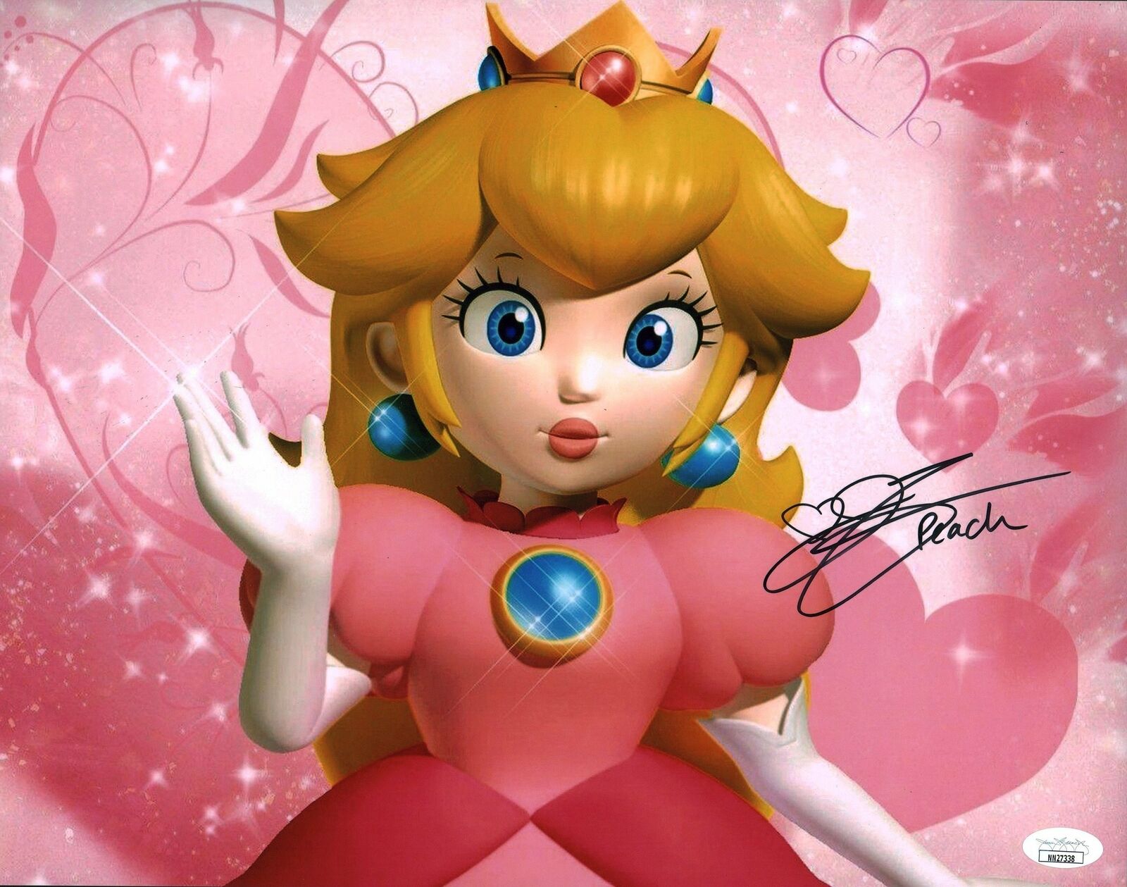 Jen Taylor Princess Peach Mario Bros. 11x14 Photo Poster painting Poster Signed Auto JSA COA