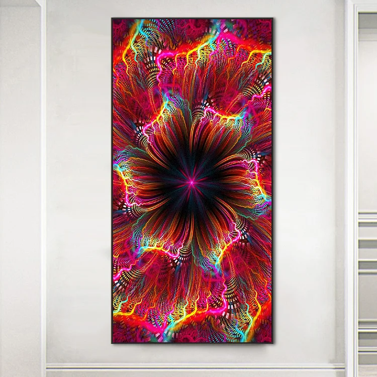 Fractal Peacock - 5D Diamond Painting - DIY 5D Painting with Diamond Kit -  Untitled Artisan