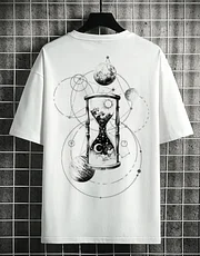 Art Element Illustration Stars Hourglass Moon Print T-shirt Lixishop 