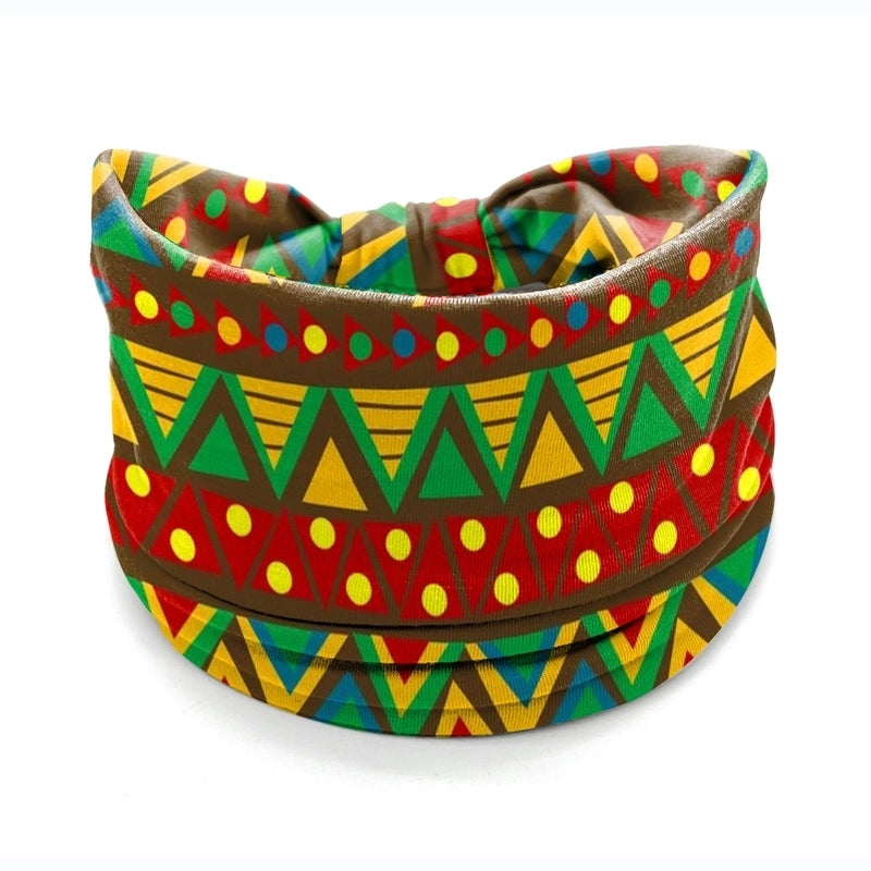 Women’s Hair Band African Print Pattern Wide Edge Elastic Knot Sports Yoga Headband Women’s Headwear Hair Accessories