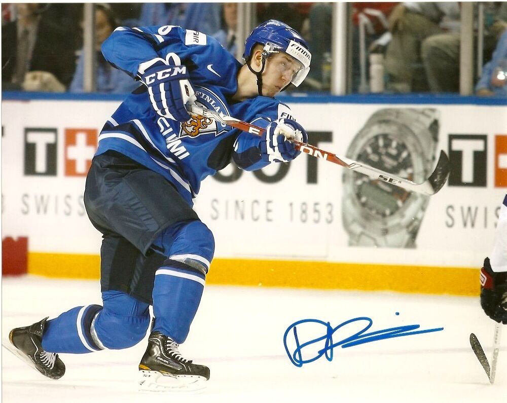 Team Finland Hurricanes Rasmus Rissanen Signed Autographed 8x10 Photo Poster painting COA