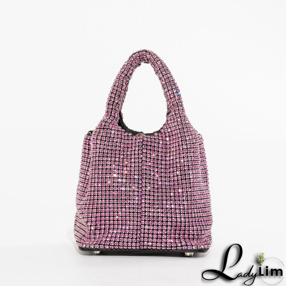 dinner rhinestone bag one-shoulder oblique bag fashion trend pillow full diamond bag diamond armpit bag