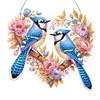 Diamond Painting Acrylic Heart Blue Bird Pendant