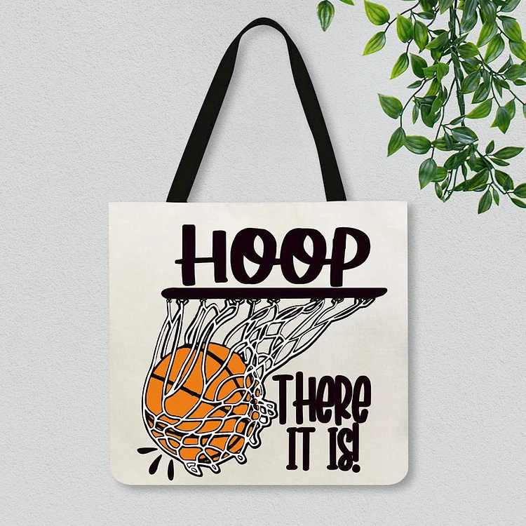Basketball Printed Shoulder Shopping Bag Casual Large Tote Handbag-011227
