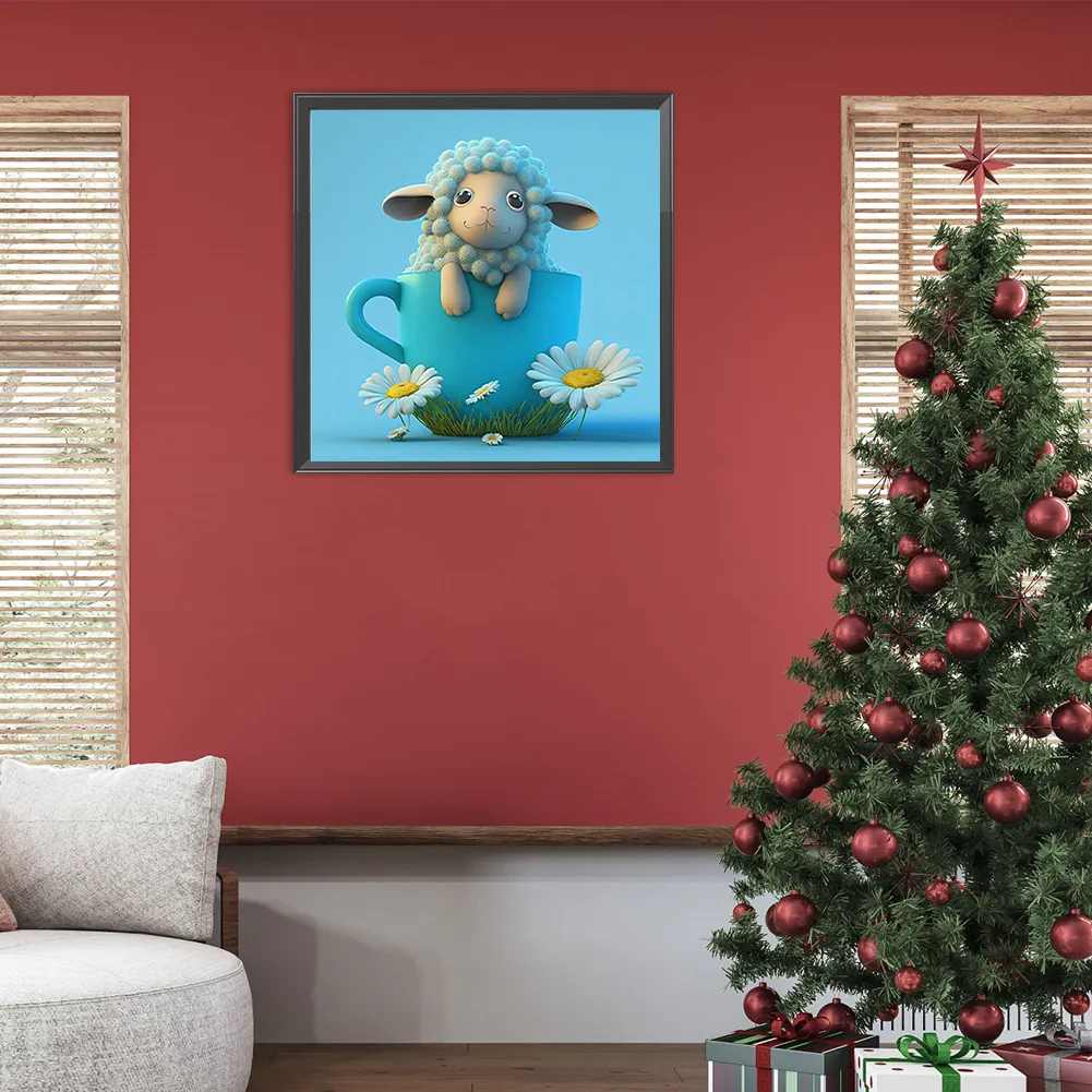 DIY Paint By Number 40*40cm - Sheep In A Cup
