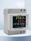 6IN1 DIN-Rail AC Volt Monitor Digital Active Power Factor Energy Meter 110V 220V