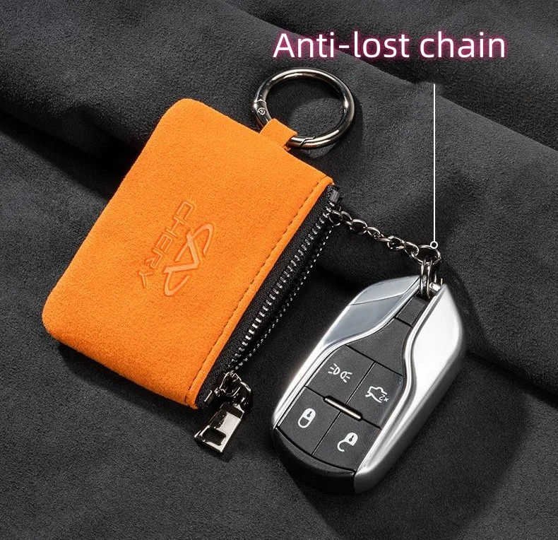 Car key suede anti-lost key bag