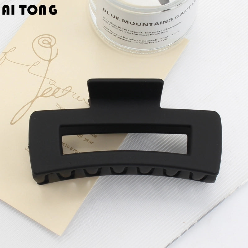 Multi-size Frosted Grab Clip Square Clip Simple Temperament Hairpin Big Hair Shark Clip Hair Accessories