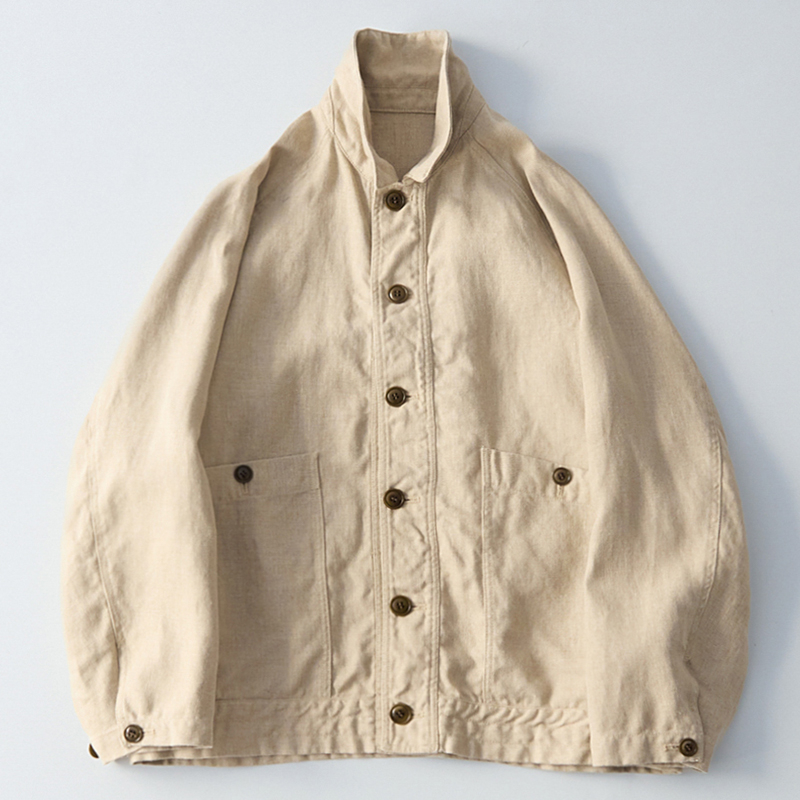 Men's Casual  Linen Twill Work Black  Jacket