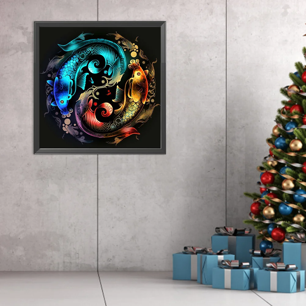 DIY Paint By Number 40*40cm - Yin And Yang Painting