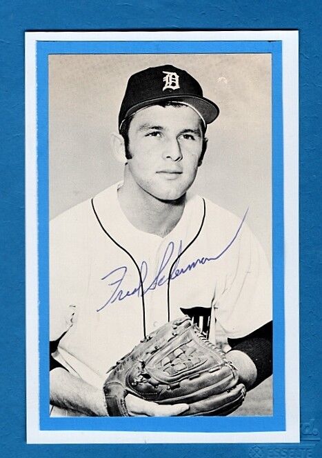 1969-1976 FRED SCHERMAN-DETROIT TIGERS AUTOGRAPHED 4X6 GLOSSY Photo Poster painting