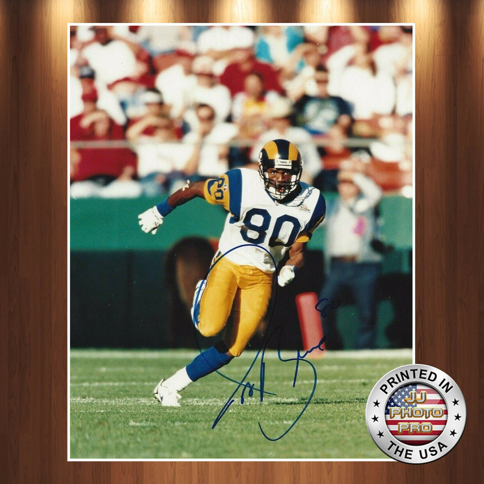 Isaac Bruce Autographed Signed 8x10 Photo Poster painting ( HOF Rams ) REPRINT