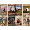 (Multi Style)Cowgirl Riding Horse - Vintage Metal Signs - 20*30cm/30*40cm - Western