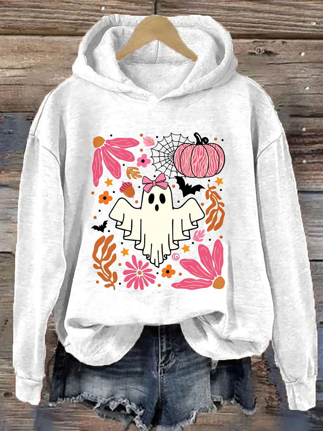 Halloween Pink Ghost Hoodie