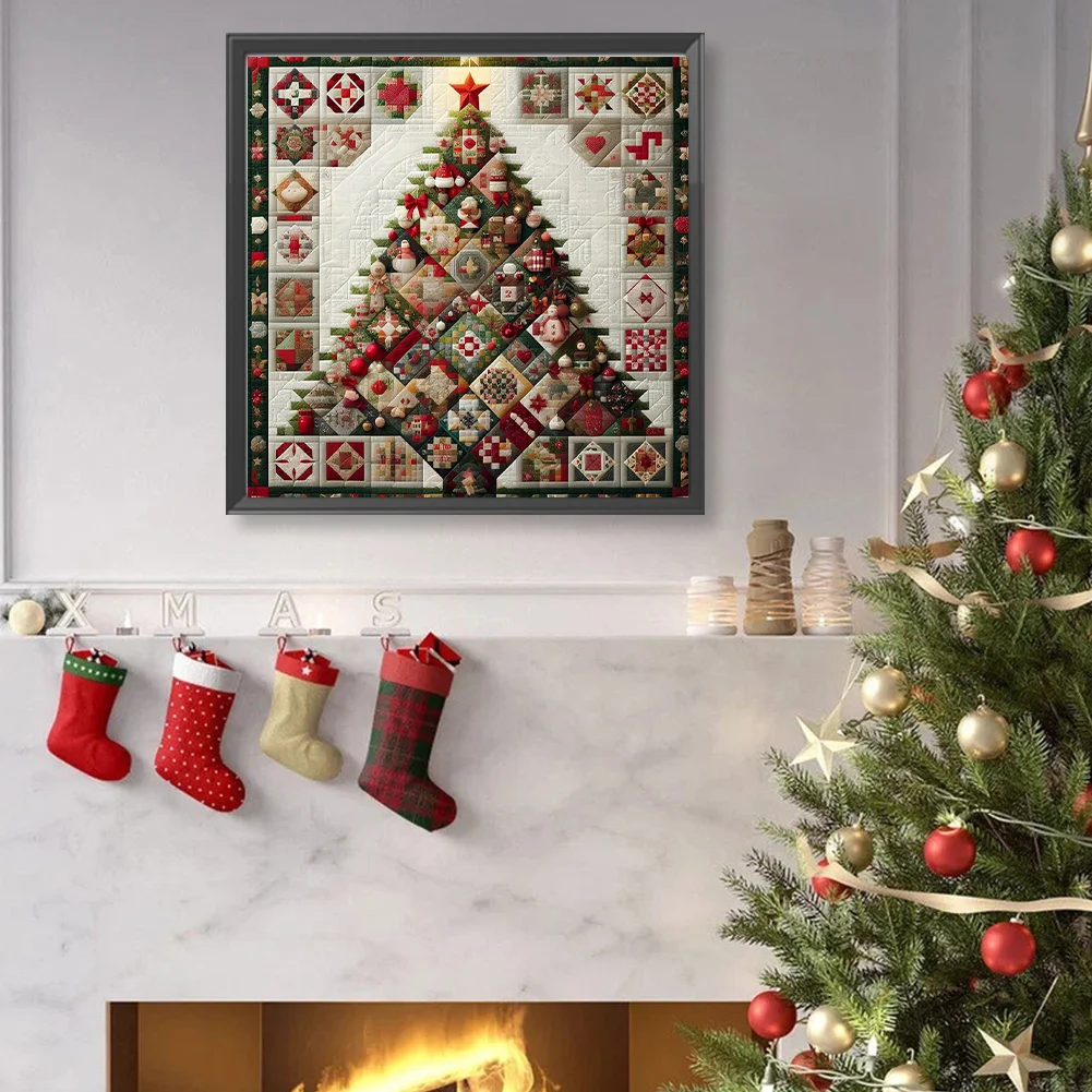 Diamond Painting - Full Round Drill - Christmas Tree(Canvas|50*50cm)