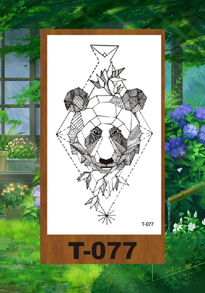 Drop Shipping Small Temporary Tattoo Stickers Expression Wolf Antlers Cartoon Girl Kid Arm Buttock Abdomen Neck Ankles Art Tatoo